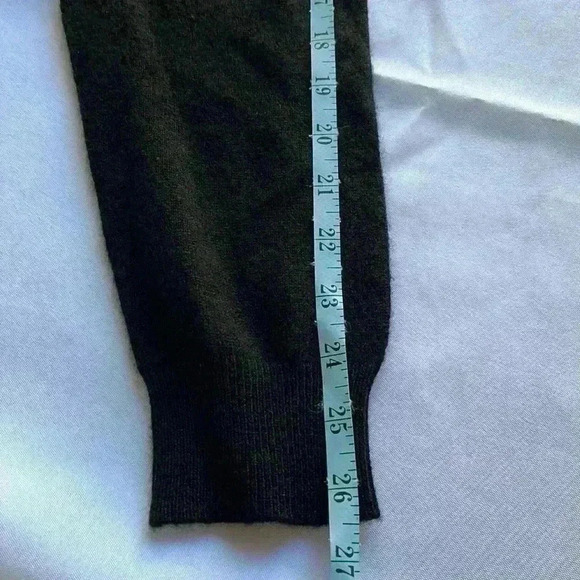 Thirty-Five Kent 100% Cashmere Sweater Mens Large Black V-Neck Pullover Soft - Picture 7 of 8